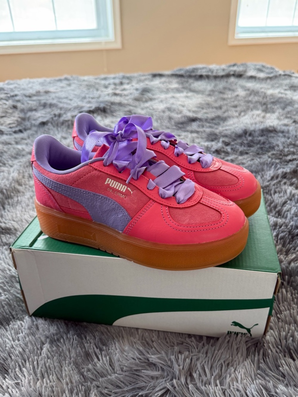 PUMA Palermo Elevata Platform Sneakers - Magic Rose | Caramel Latte - Picture 2 of 6